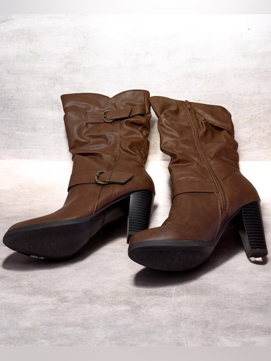 Style & Co. Shoes - Style & Co. Women’s Mid-Calf Brown Heeled Boots Size 6 1/2 M